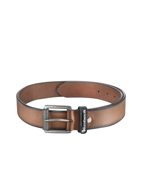 

Fastrack Men Tan Brown Textured Leather Belt