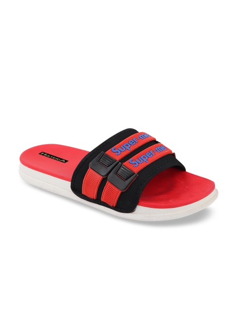 

Histeria Men Black & Red Printed Sliders