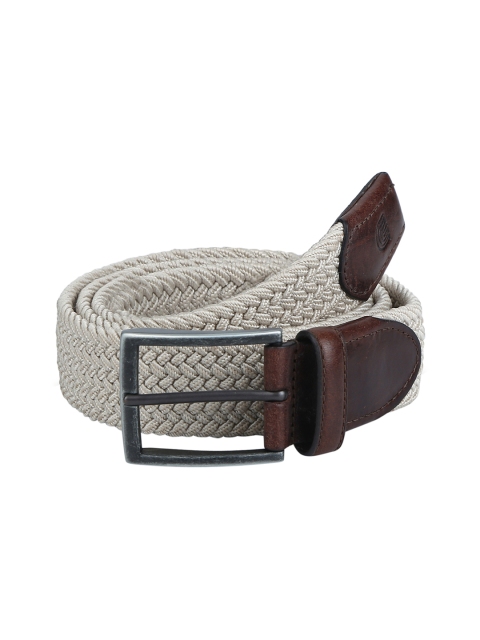 

CRUST Men Beige & Brown Braided Stretchable Belt