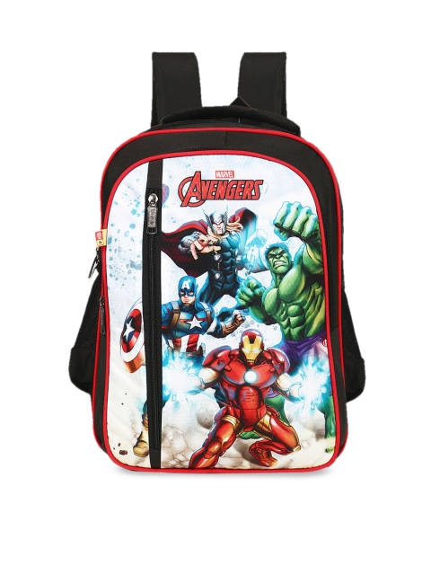 Priority Boys Black & Red Avengers Printed Backpack
