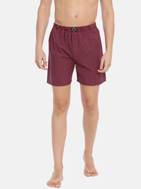 

Joven Men Red & Black Checked Boxers JBC-JB66