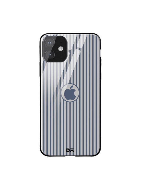 

DailyObjects Grey Stripes iPhone 11 Glass Case Cover
