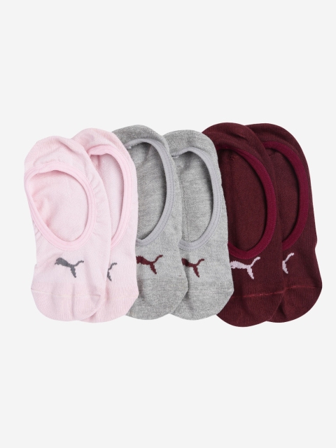 

Puma Unisex Pack Of 3 Solid FOOTIE 3P Shoe Liners, Pink