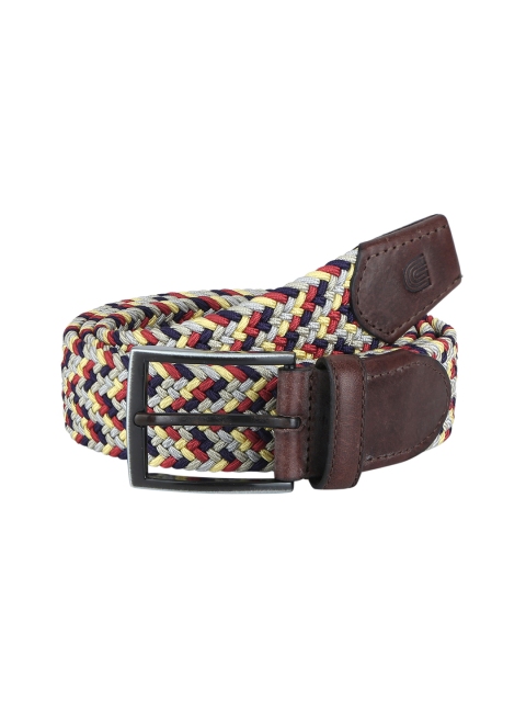 

CRUST Men Off-White & Red Braided Belt