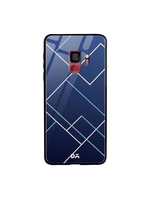 

DailyObjects Blue & White Nightfall Tach Lines Samsung Galaxy S9 Glass Case Cover
