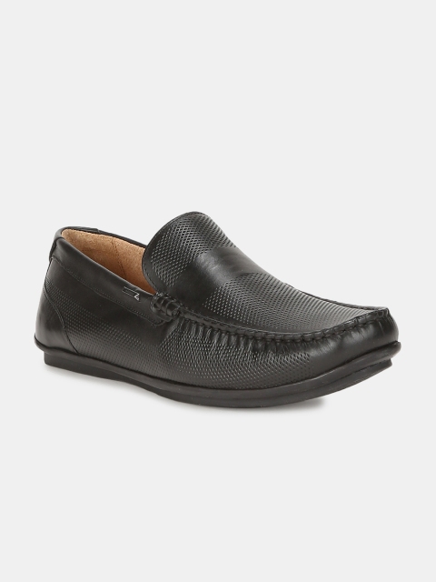 

Arrow Men Black Textured Leather Loafers