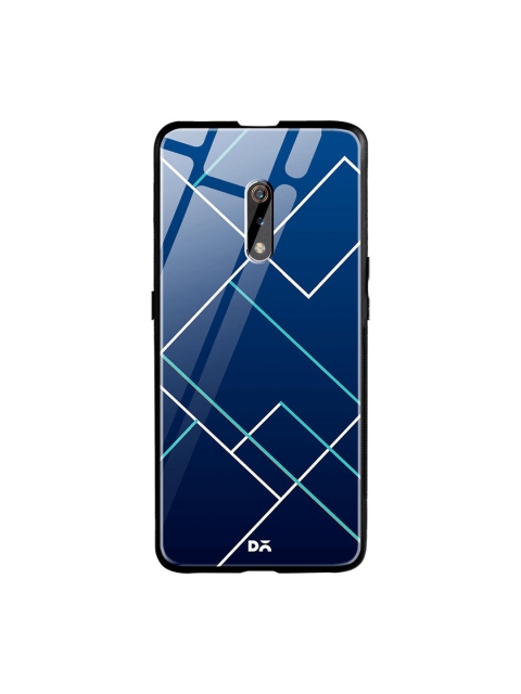 

DailyObjects Blue Nightfall Tach Lines Oppo K3 Glass Case Cover