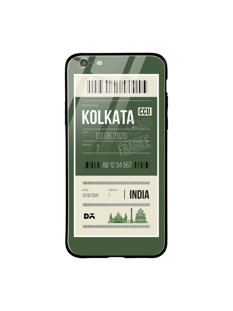 

DailyObjects Olive Green & White Kolkata City Tag iPhone 6 Glass Case Cover
