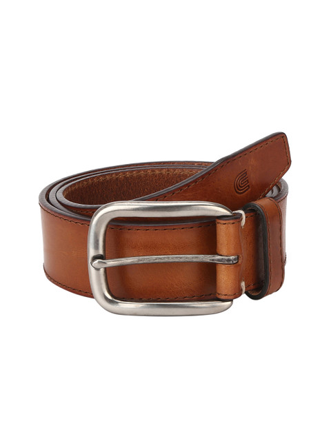 

CRUST Men Tan Brown Solid Leather Belt