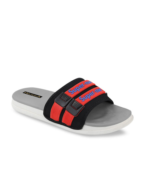 

Histeria Men Black & Red Printed Sliders