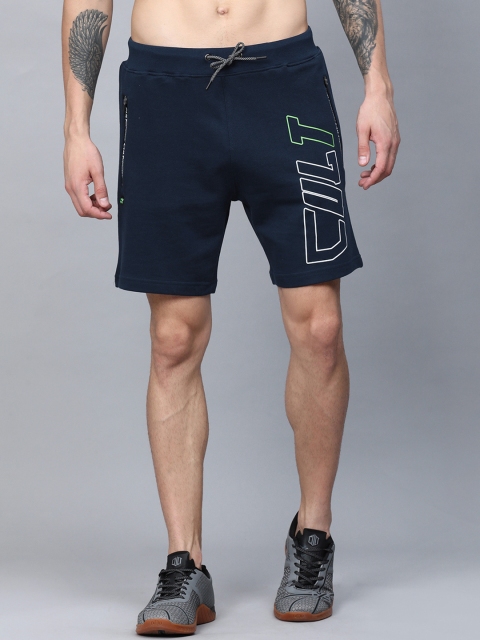 

Cultsport Men Navy Blue Printed Regular Fit Sports Shorts
