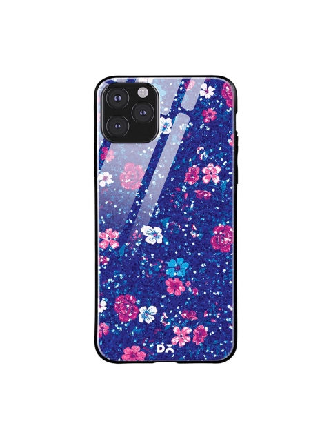 

DailyObjects Blue & Pink Marble Flowers iPhone 11 Pro Glass Case Cover