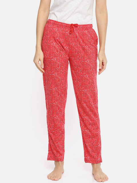 

Red Rose Women Red Printed Lounge Pants