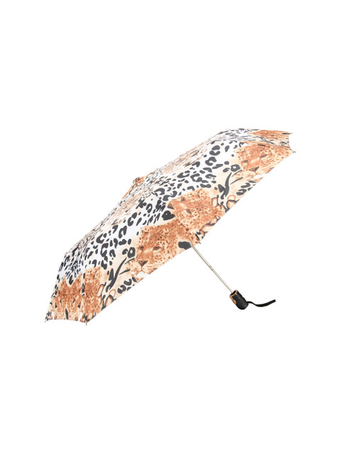 

FabSeasons Unisex Brown & Black Leopard Digital Printed 3 Fold Fancy Semi-Automatic Umbrella