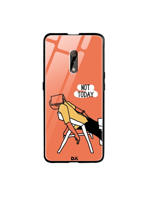 

DailyObjects Orange & Yellow Not Today Oppo K3 Glass Case Cover