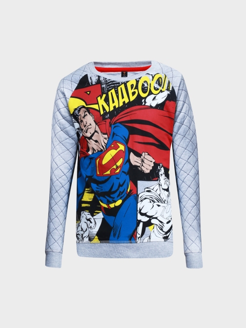 

Kids Ville Boys Grey & Blue SUPERMAN Printed Sweatshirt