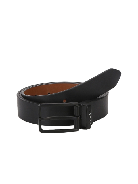 

CRUST Men Black & Tan Brown Solid Reversible Leather Belt