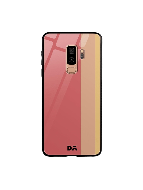 

DailyObjects Peach-Colored & Yellow Vertical Samsung Galaxy S9 Plus Glass Mobile Case Cover