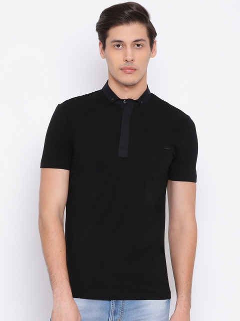 

Antony Morato Men Black Solid Polo Collar T-shirt