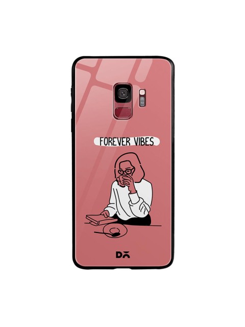 

DailyObjects Pink & White Forever Vibes Samsung Galaxy S9 Glass Case Cover