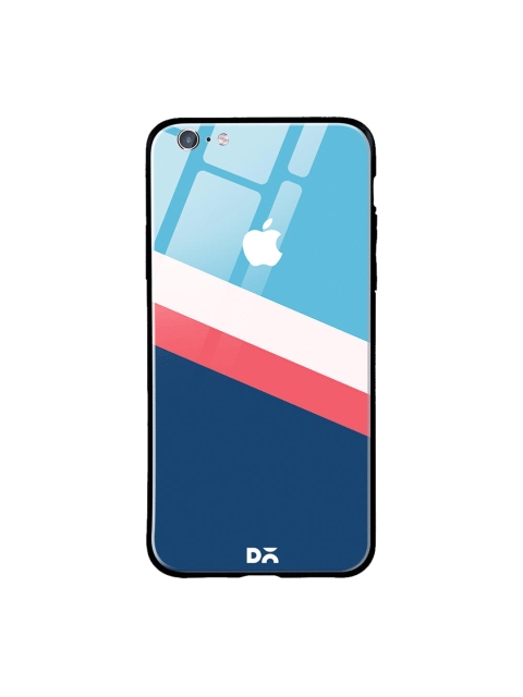 

DailyObjects Black & White Angles iPhone 6S Glass Case Cover, Blue