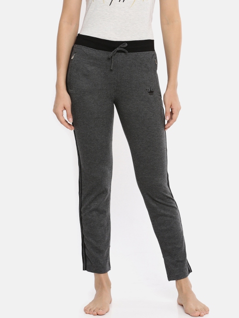 

Red Rose Women Charcoal Grey Solid Lounge Pants