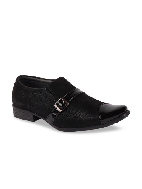 

FAUSTO Men Black Solid Formal Slip-Ons