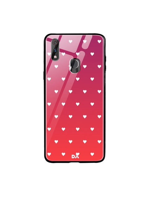 

DailyObjects Pink & White Berry Heart Oppo Realme 3 Pro Glass Case Cover