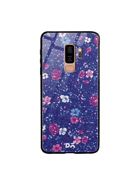 

DailyObjects Blue & Pink Marble Flowers Samsung Galaxy S9 Plus Glass Case Cover