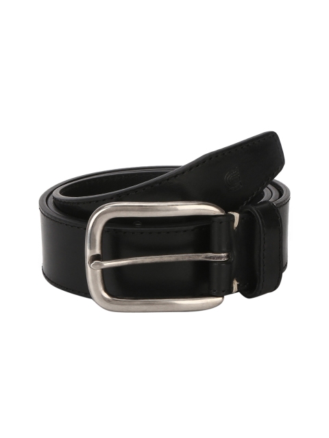 

CRUST Men Black Solid Leather Belt