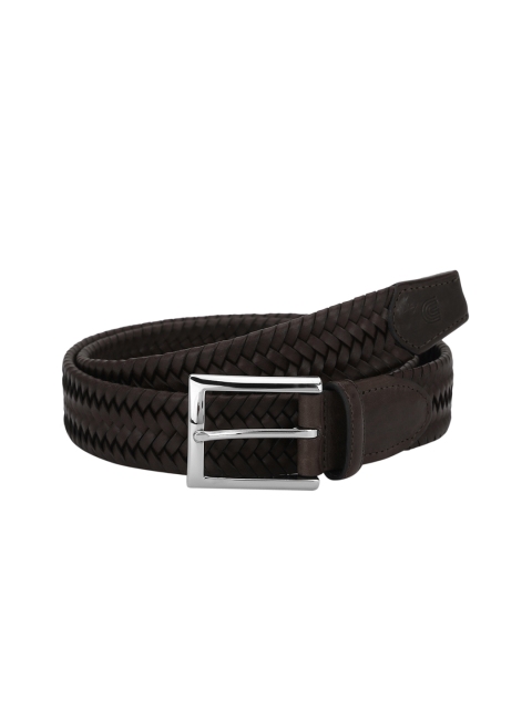 

CRUST Men Brown Braided Leather Belt