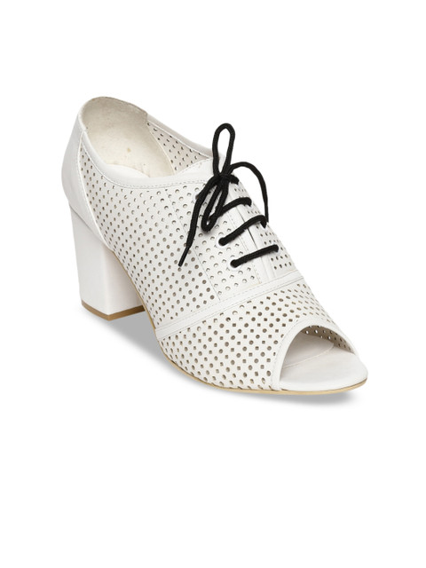 

Milano Torre Women White Textured Heels