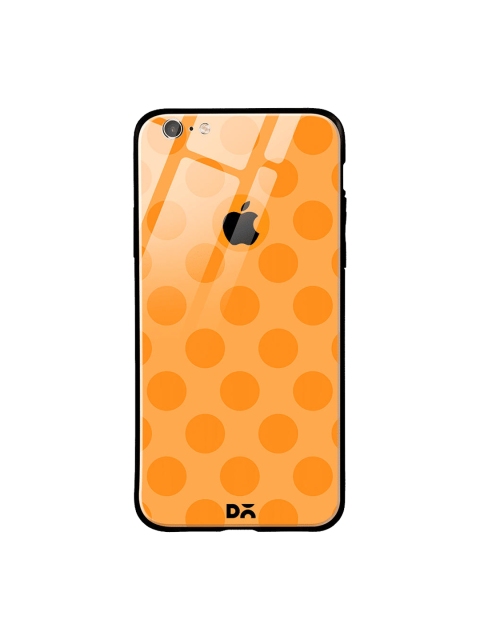

DailyObjects Orange Polka iPhone 6S Glass Case Cover
