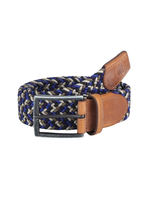 

CRUST Men Off-White & Black Braided Stretchable Belt