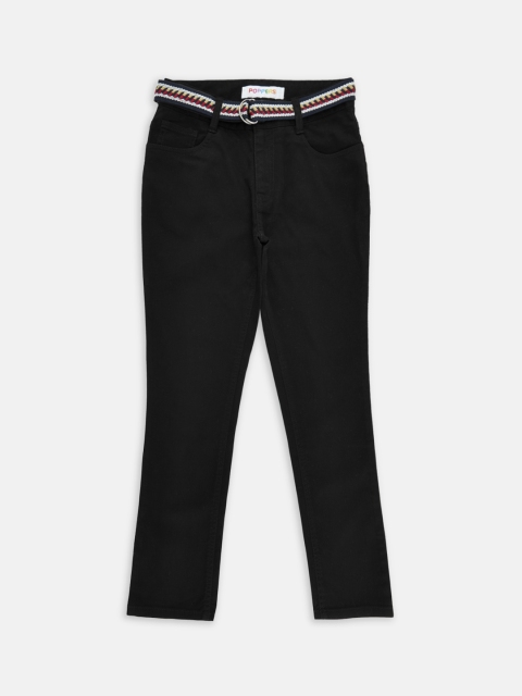 

POPPERS by Pantaloons Boys Black Regular Fit Solid Regular Trousers
