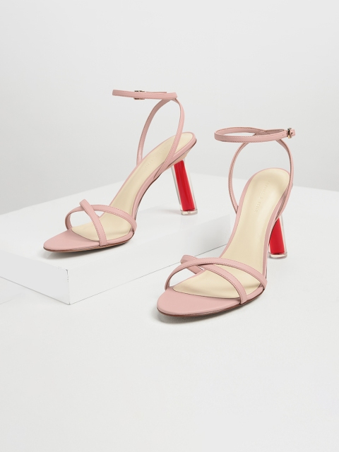 

CHARLES & KEITH Women Nude-Coloured Solid Heels
