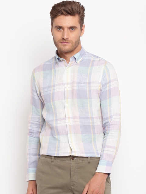 

GANT Men White Regular Fit Checked Casual Shirt