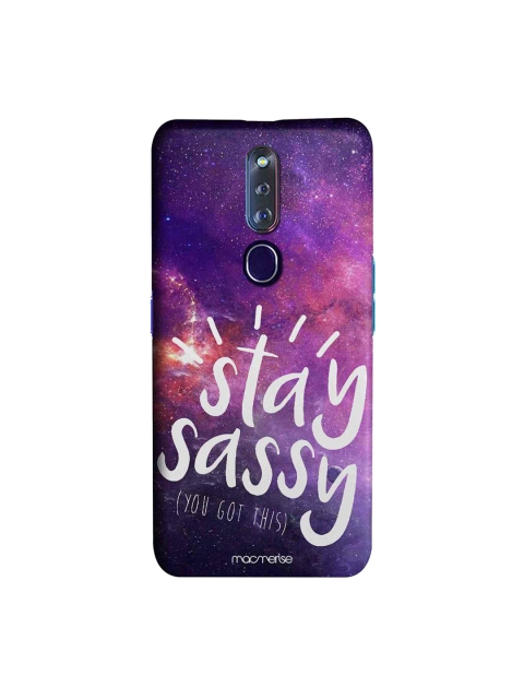 

macmerise Purple & White Stay Sassy Oppo F11 Pro case