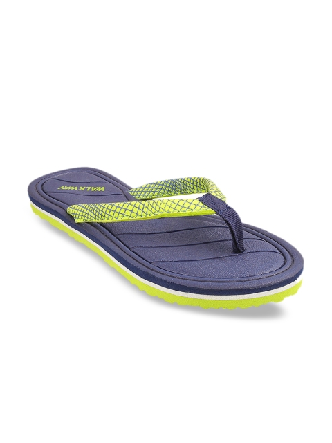 

WALKWAY Women Fluorescent Green Printed Thong Flip-Flops