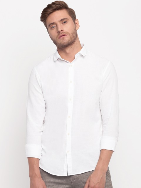 

LINDBERGH Men White Slim Fit Casual Shirt