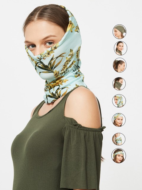 

Ginger by Lifestyle Women Green Printed Chill Wrap