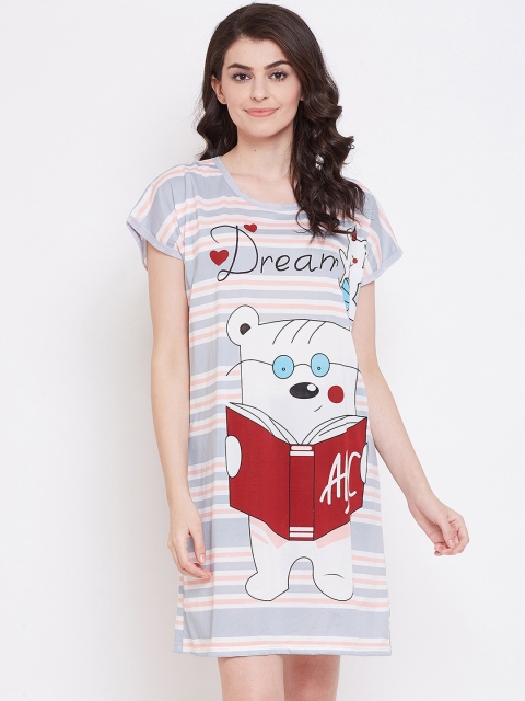 

Camey Women Grey Printed Nightdress