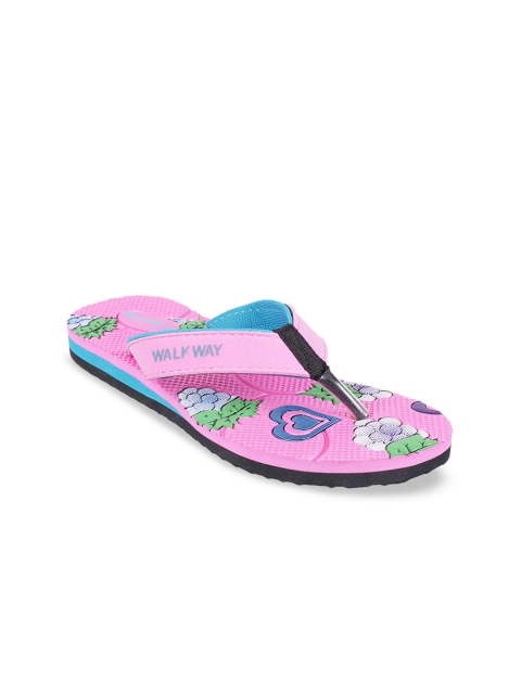 

WALKWAY Women Pink Printed Thong Flip-Flops