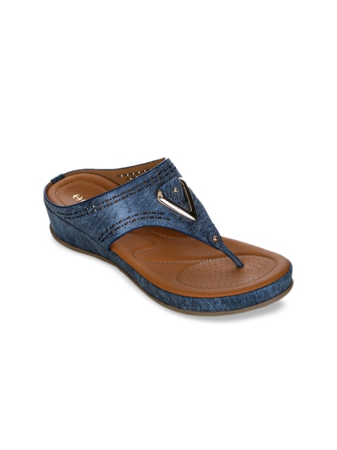 

Liberty Women Blue Textured Comfort Heels