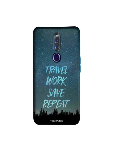 

macmerise Blue & Black Travel Work Save Repeat Sublime Oppo F11 Pro Back Case