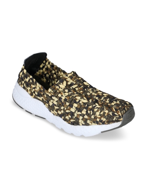 

Liberty Men Olive Green & Yellow Mesh Running Shoes