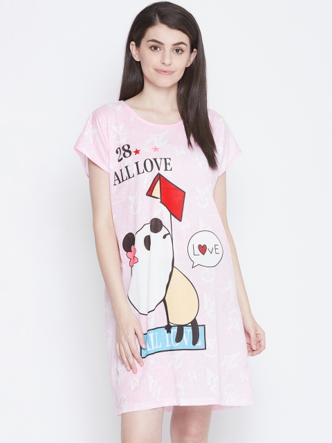 

Camey Pink Printed Nightdress