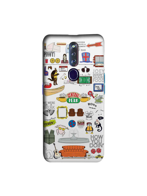 

macmerise White & Orange Friends Printed Oppo F11 Pro Back Case