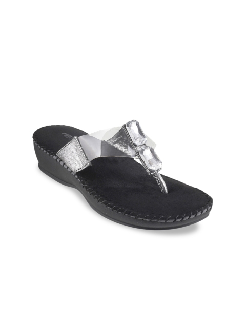 

Metro Women Grey Embellished Comfort Heels