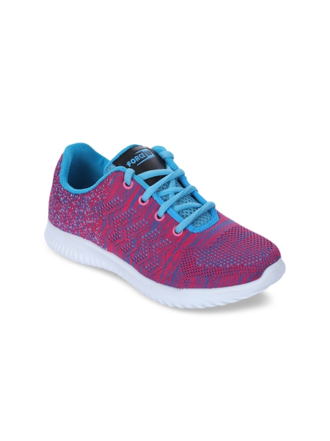 

Liberty Women Pink & Blue Printed Mesh Running Shoes